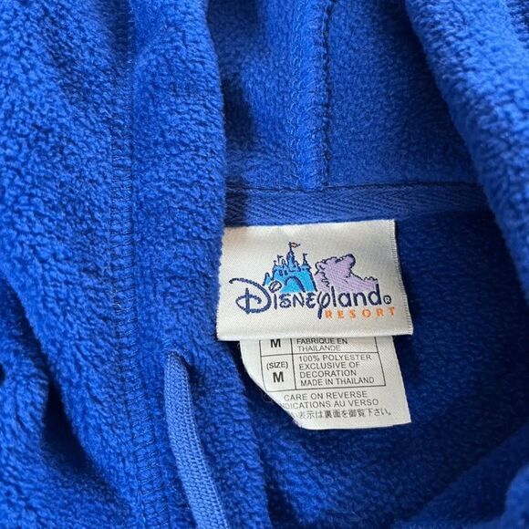 Vintage Disneyland California Adventure Hoodie Unisex M Blue Fleece Pullover - Picture 6 of 12